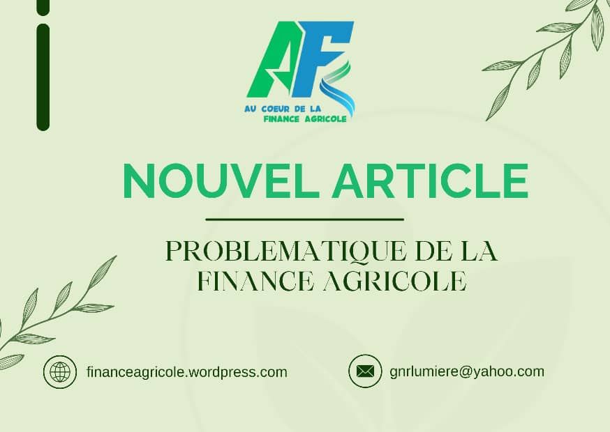 Problématique de l&rsquo;inadéquation du financement agricole